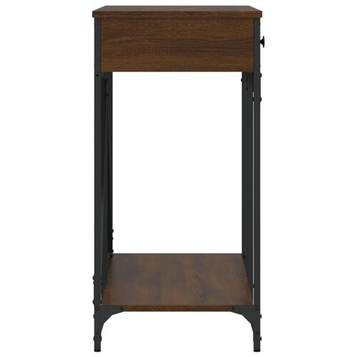 Konsolbord 100x39x78,5 cm konstrueret træ brun egetræsfarve