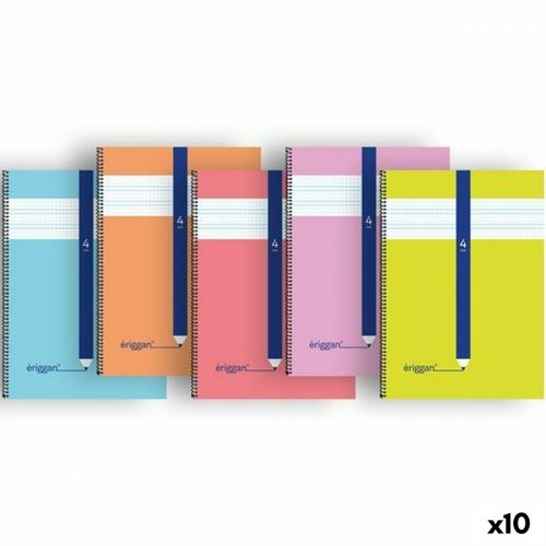 Eriggan notesbog - spiral, 80 ark, 21,5 × 31,5 cm (10 stk.)