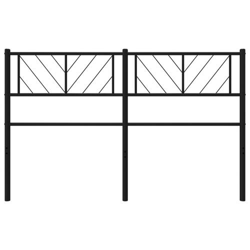 Sengegavl 135 cm metal sort