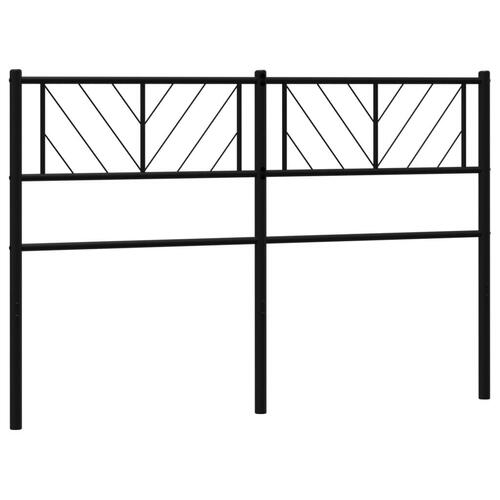 Sengegavl 135 cm metal sort