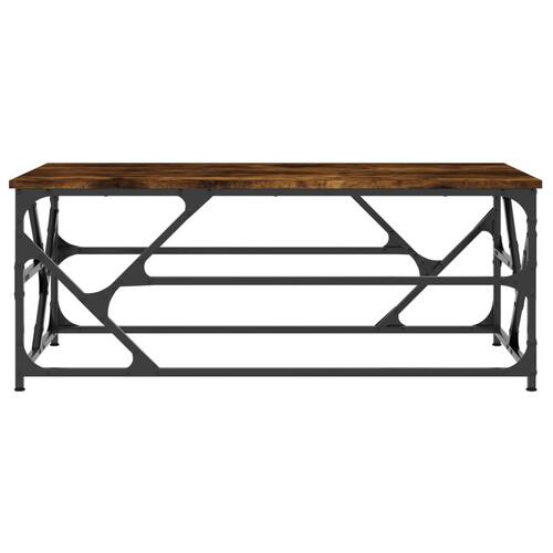 Sofabord 100x50x40 cm konstrueret træ røget egetræsfarve
