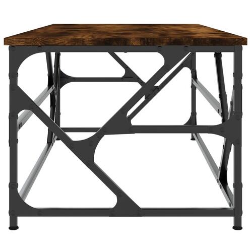 Sofabord 100x50x40 cm konstrueret træ røget egetræsfarve
