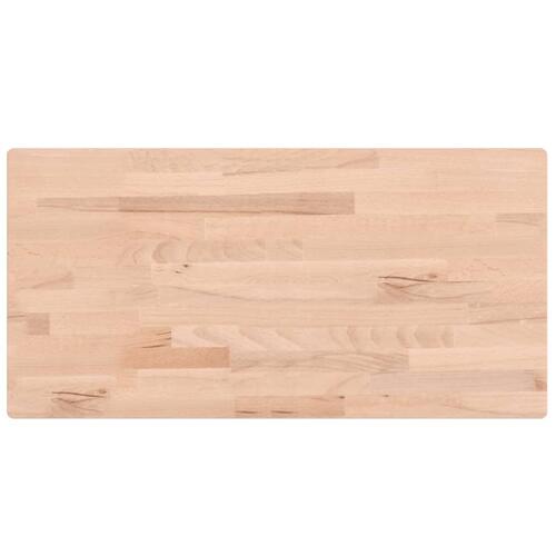 Bordplade til badeværelse 100x50x1,5 cm ubehandlet massiv bøg