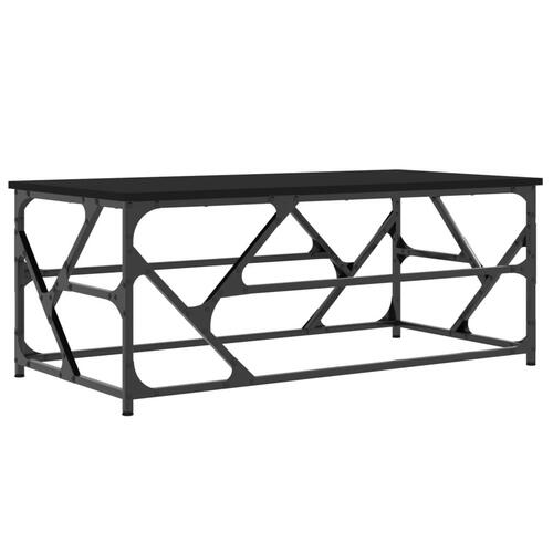 Sofabord 100x50x40 cm konstrueret træ sort