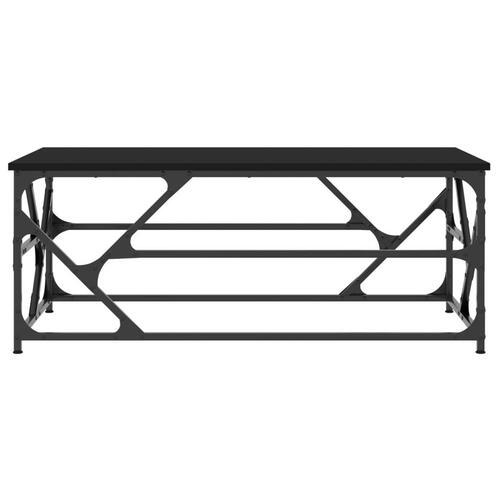 Sofabord 100x50x40 cm konstrueret træ sort