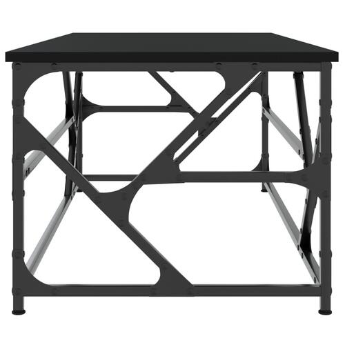 Sofabord 100x50x40 cm konstrueret træ sort