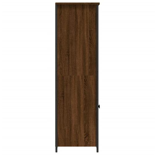 Højskab 62x36x121,5 cm konstrueret træ brun egetræsfarve