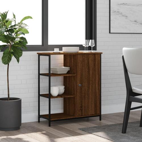 Skab 70x30x80 cm konstrueret træ brun egetræsfarve