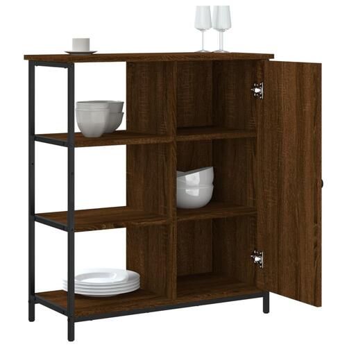 Skab 70x30x80 cm konstrueret træ brun egetræsfarve