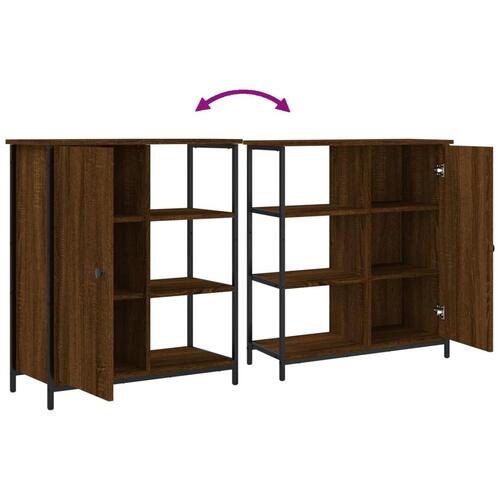Skab 70x30x80 cm konstrueret træ brun egetræsfarve