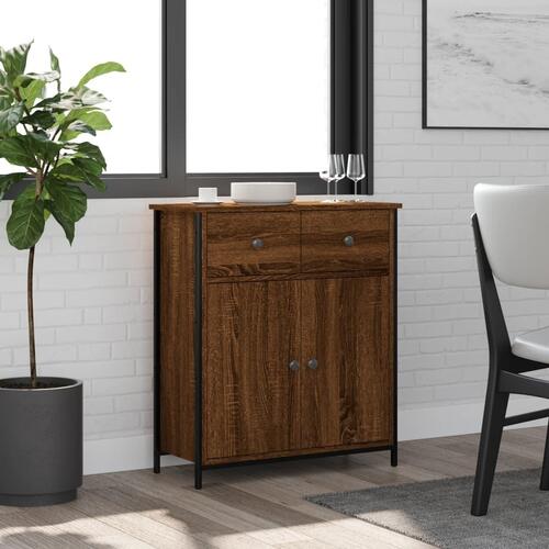 Skab 70x30x80 cm konstrueret træ brun egetræsfarve