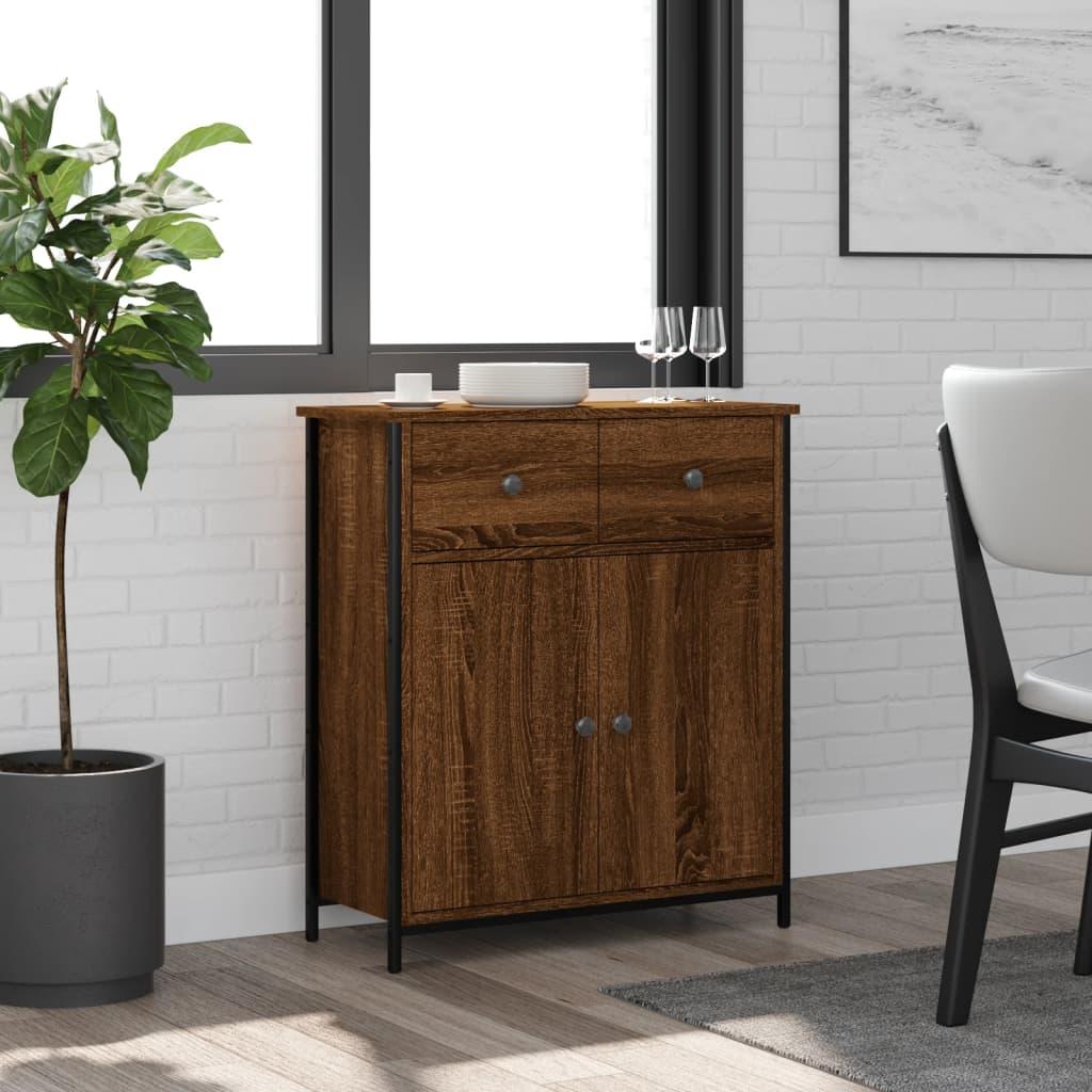 Skab 70x30x80 cm konstrueret træ brun egetræsfarve