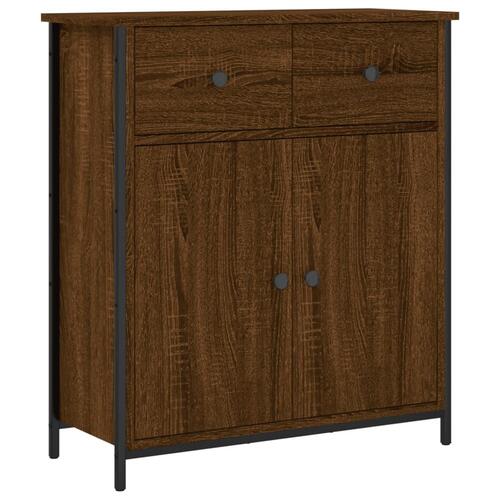 Skab 70x30x80 cm konstrueret træ brun egetræsfarve
