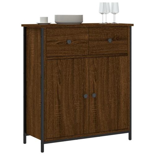 Skab 70x30x80 cm konstrueret træ brun egetræsfarve