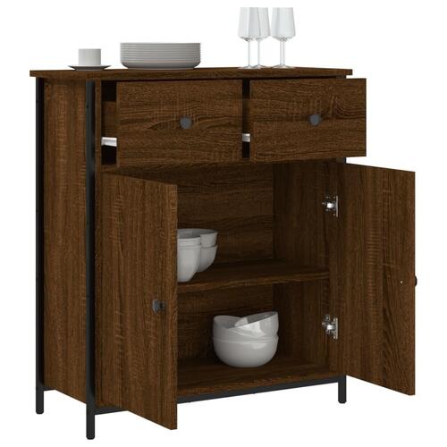 Skab 70x30x80 cm konstrueret træ brun egetræsfarve