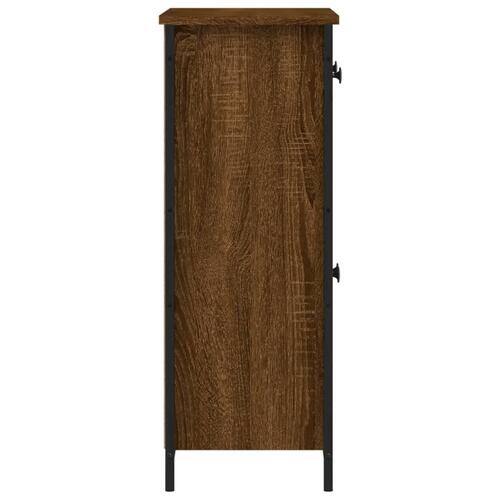 Skab 70x30x80 cm konstrueret træ brun egetræsfarve