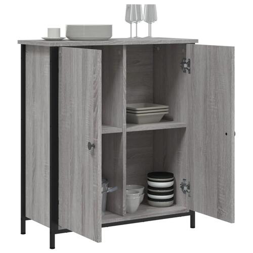 Skænk 70x30x80 cm konstrueret træ grå sonoma-eg