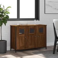 Skænk 100x35x70 cm konstrueret træ brun egetræsfarve