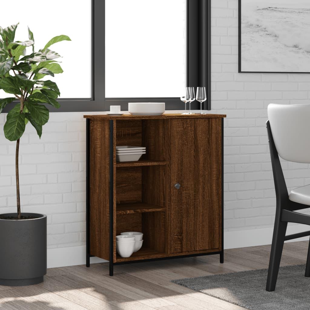 Skab 70x30x80 cm konstrueret træ brun egetræsfarve