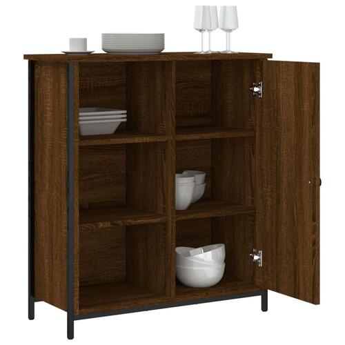 Skab 70x30x80 cm konstrueret træ brun egetræsfarve