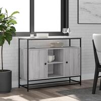 Skænk 100x35x80 cm konstrueret træ grå sonoma-eg
