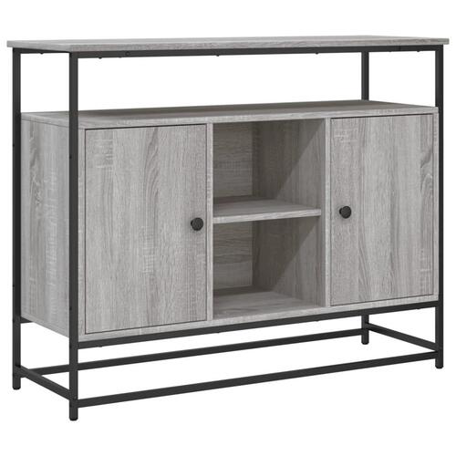 Skænk 100x35x80 cm konstrueret træ grå sonoma-eg