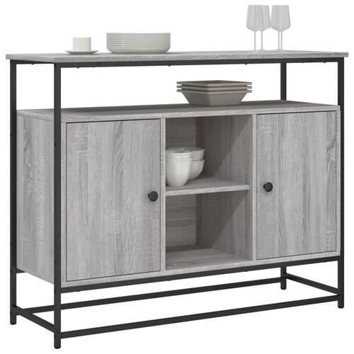 Skænk 100x35x80 cm konstrueret træ grå sonoma-eg
