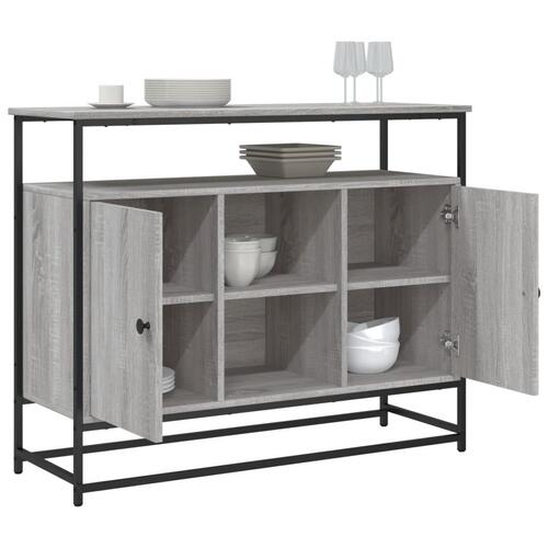 Skænk 100x35x80 cm konstrueret træ grå sonoma-eg