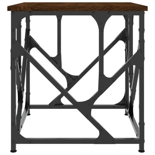 Sofabord 45x45x47,5 cm konstrueret træ brun egetræsfarve
