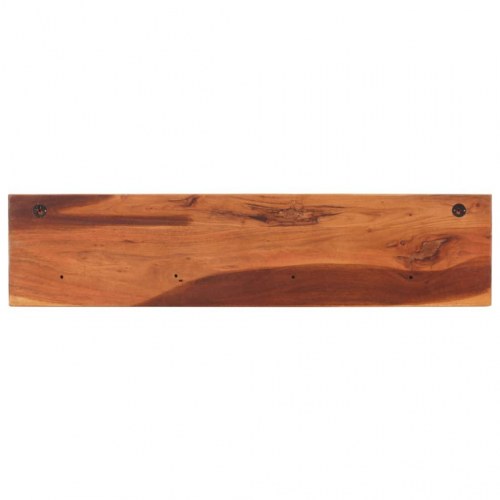Væghylder 2 stk. 112×20×26 cm i massivt akacietræ - gyldenbrun
