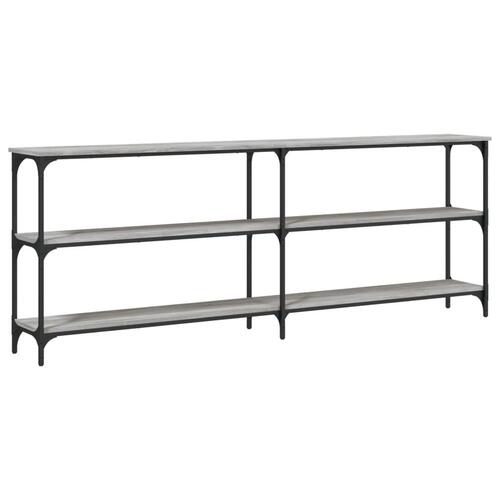 Konsolbord 200x29x75 cm konstrueret træ grå sonoma-eg
