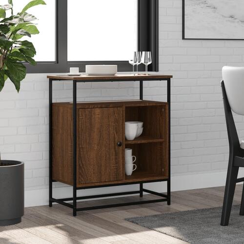 Skænk 69x35x80 cm konstrueret træ brun egetræsfarve