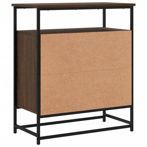 Skænk 69x35x80 cm konstrueret træ brun egetræsfarve