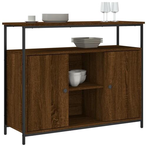 Skænk 100x35x80 cm konstrueret træ brun egetræsfarve