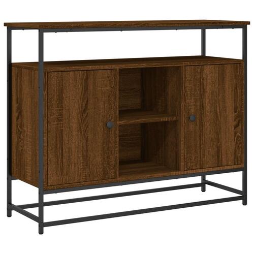 Skænk 100x35x80 cm konstrueret træ brun egetræsfarve