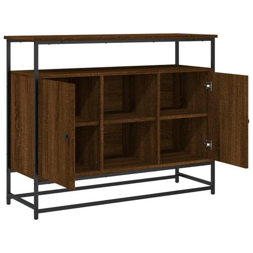 Skænk 100x35x80 cm konstrueret træ brun egetræsfarve