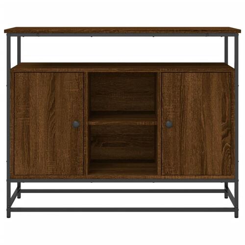 Skænk 100x35x80 cm konstrueret træ brun egetræsfarve