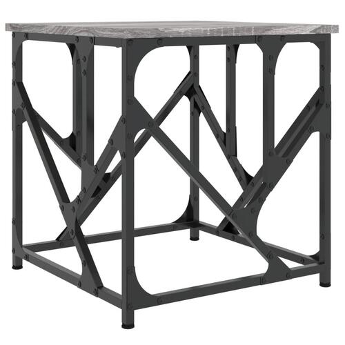 Sofabord 45x45x47,5 cm konstrueret træ grå sonoma-eg