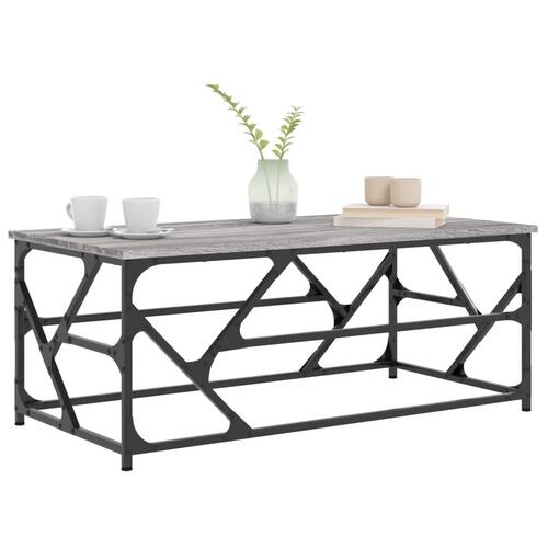 Sofabord 100x50x40 cm konstrueret træ Grå sonoma-eg