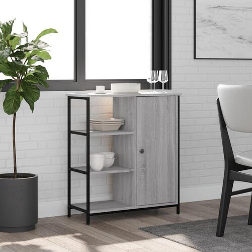 Skænk 70x30x80 cm konstrueret træ grå sonoma-eg