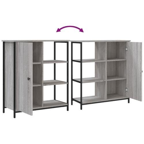 Skænk 70x30x80 cm konstrueret træ grå sonoma-eg