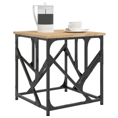 Sofabord 45x45x47,5 cm konstrueret træ sonoma-eg