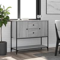 Skænk 100x36x85 cm konstrueret træ grå sonoma-eg