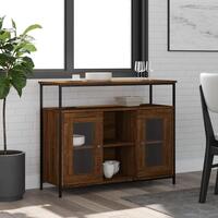 Skænk 100x35x80 cm konstrueret træ brun egetræsfarve