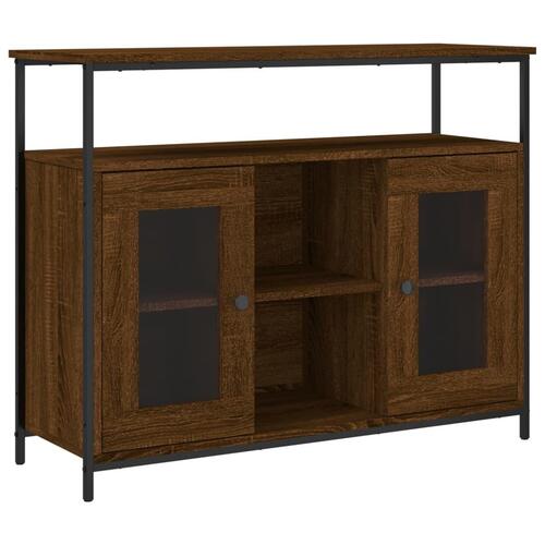 Skænk 100x35x80 cm konstrueret træ brun egetræsfarve
