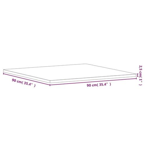 Bordplade 90x90x2,5 cm firkantet massivt bøgetræ