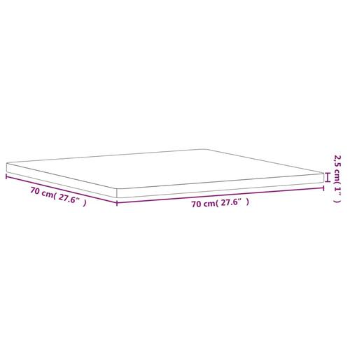 Bordplade 70x70x2,5 cm firkantet massivt bøgetræ