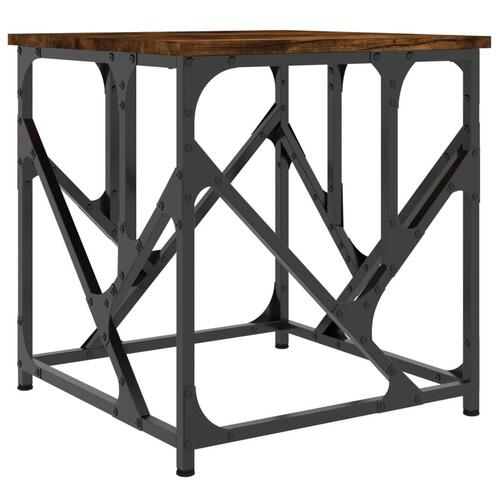 Sofabord 45x45x47,5 cm konstrueret træ røget egetræsfarve