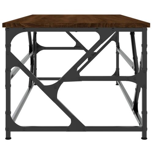 Sofabord 100x50x40 cm konstrueret træ brun egetræsfarve
