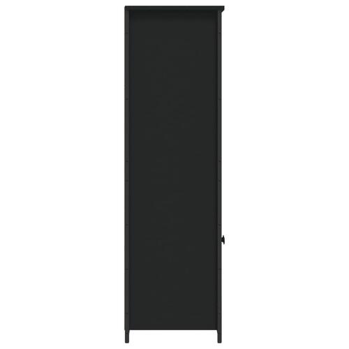 Højskab 62x36x121,5 cm konstrueret træ sort